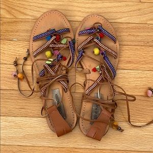 steve madden lace up sandals